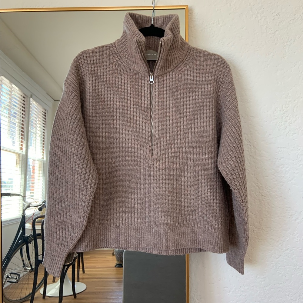 Everlane Felted Merino Half Zip
